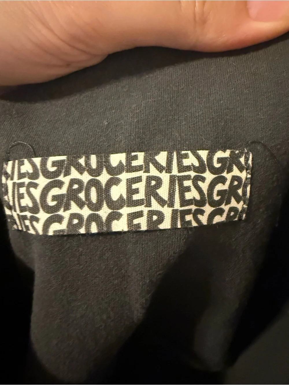 Groceries High-Rise Dark Grey Women's Leggings with Wide Waistband